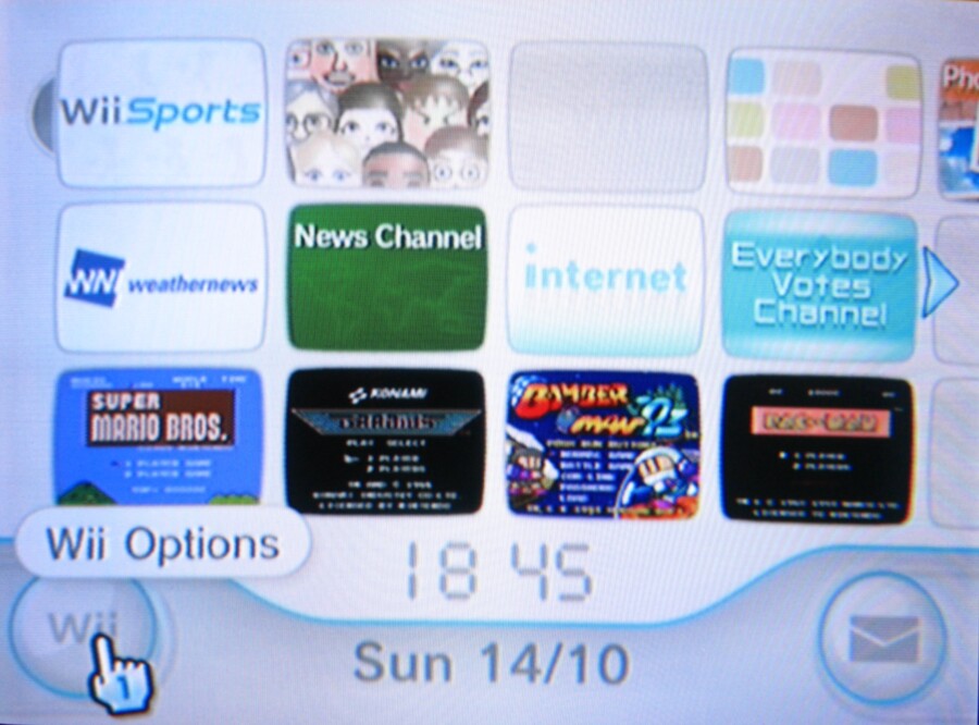 open the Wii Options menu