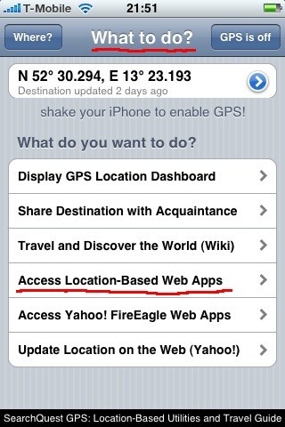 Choose "Access Location-Based Apps" on the "What to do?" tab
