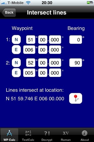 Geocaching Toolkit: Intersection Calc