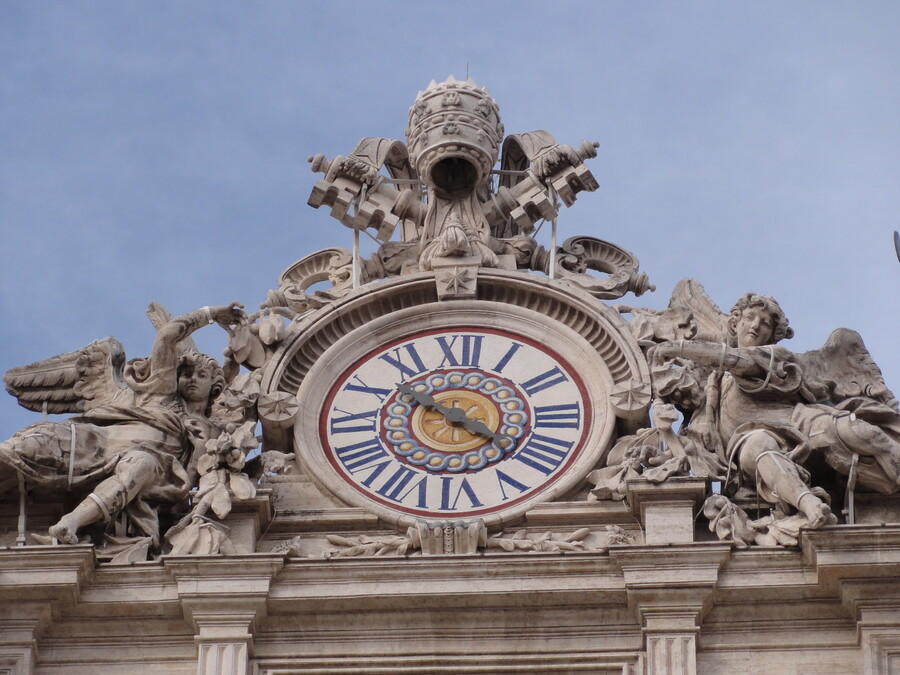 Clock at St. Peter's Basilica