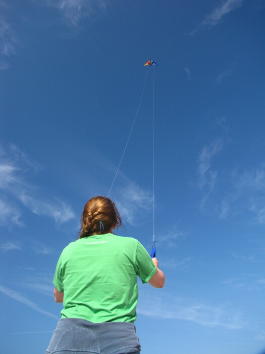 Kaddi flying the Kite