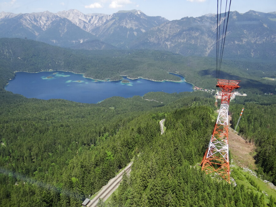 The Eibsee from the Zugspitze Cable Car