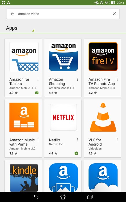 No Amazon Video in the Playstore