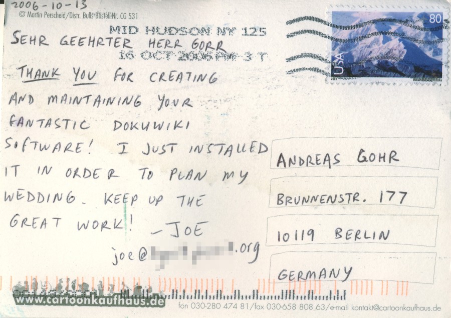 Postcard from Joe Postcard from Joe