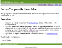 The error page at DMOZ