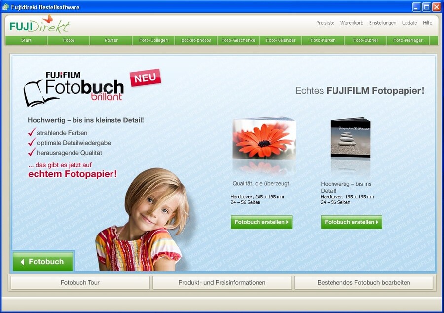 FujiDirekt Software - Photo Book Screen