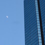 Moon next to the John Hancock Tower