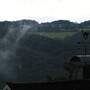 Mist above the woods at Castle of Burg