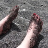Kaddi's feet at Agia Roumeli beach