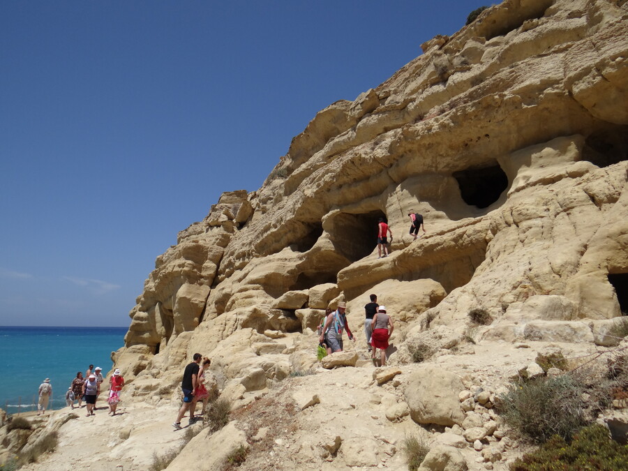 The Hippie caves of Matala