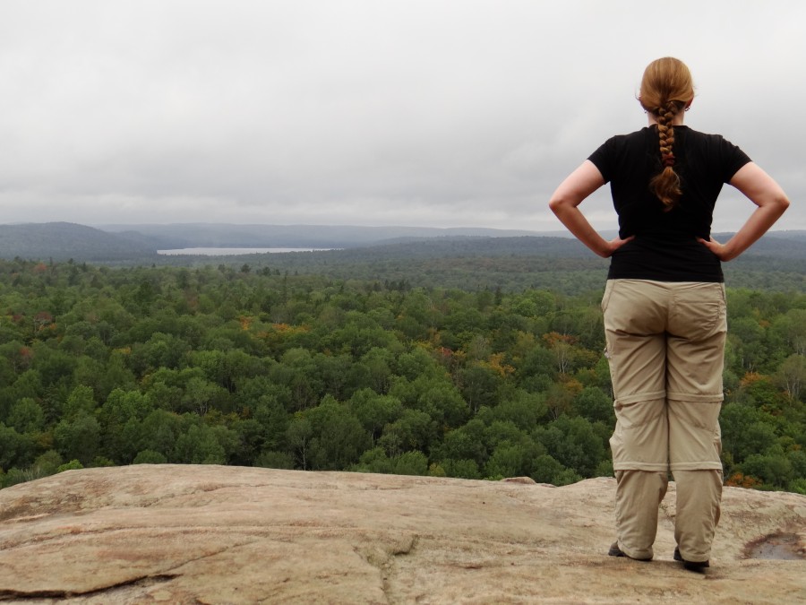 Kaddi looking over Algoquin Provincial Park