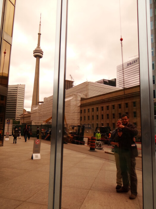 CN Tower reflected