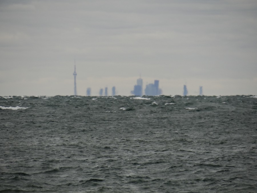 Toronto behind Lake Eerie