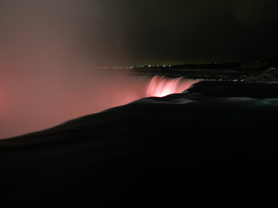 Illuminated Horseshoe Falls, Niagara