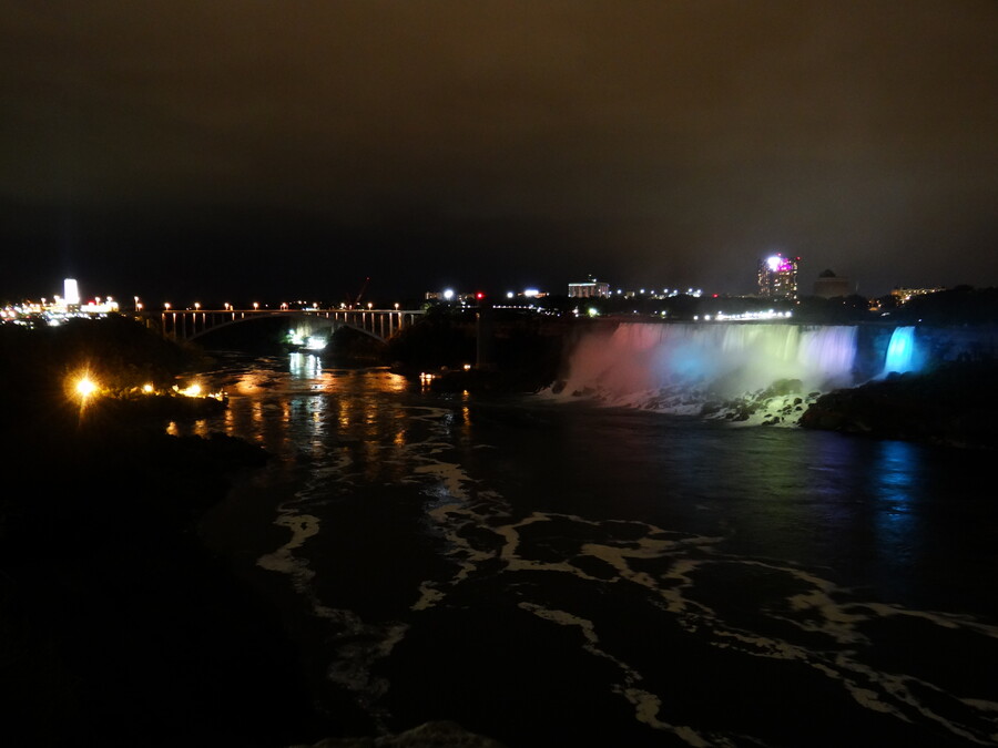 Illuminated American Falls, Niagara