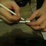 Hinges are cut from 12mm aluminium pipe