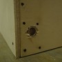 Pipe piece fitted into the hole