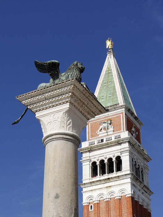 Winged Lion in Front of Campanile