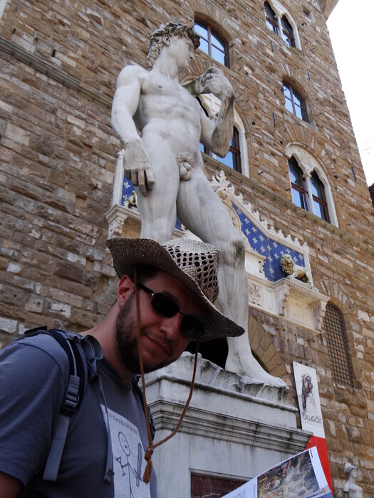 I in front of David (Florence)