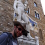 I in front of David (Florence)
