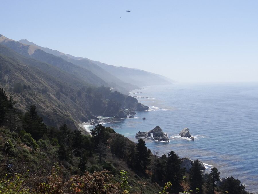 Fire Helicopter at Big Sur
