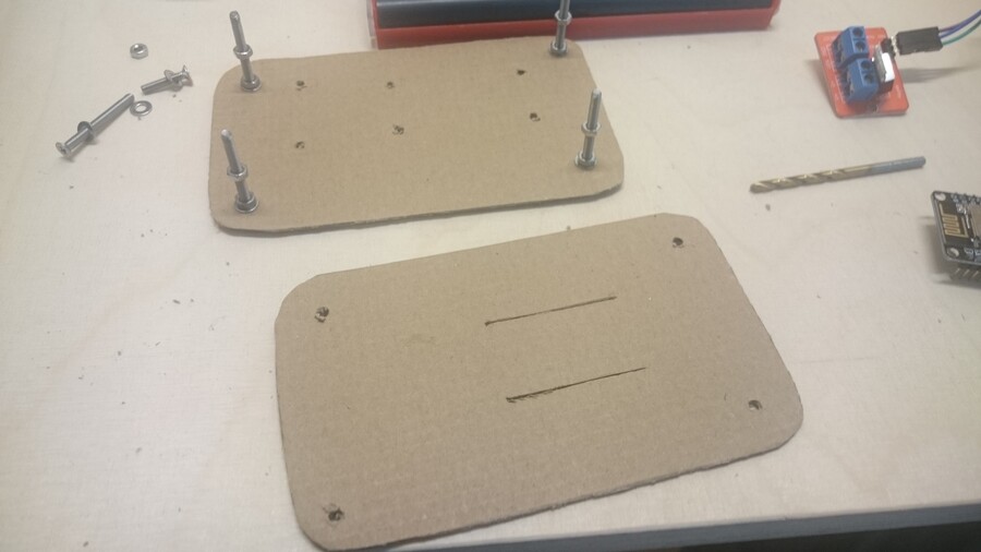 preparing the mounting card boards