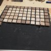 Gluing down the stones