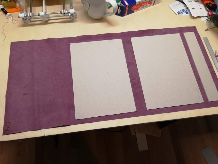 fitting the leather - this was the largest piece possible fitting the leather - this was the largest piece possible