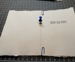 Making the holes for binding