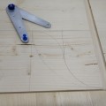 marking the curves using my DIY compass