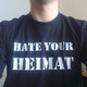 Jürgen Geuter with his "Hate Your Heimat" shirt