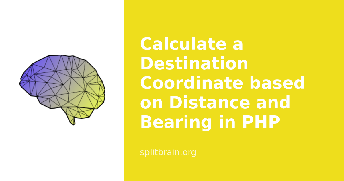 Calculate a Destination Coordinate based on Distance and Bearing in PHP ...