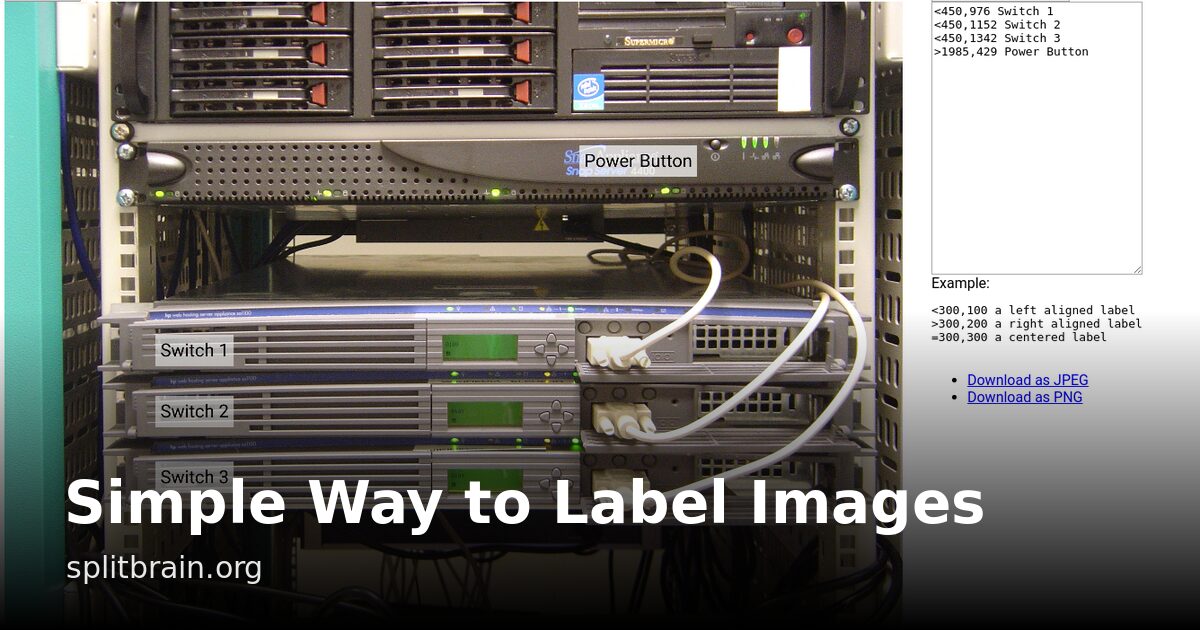 Simple Way to Label Images [splitbrain.org]