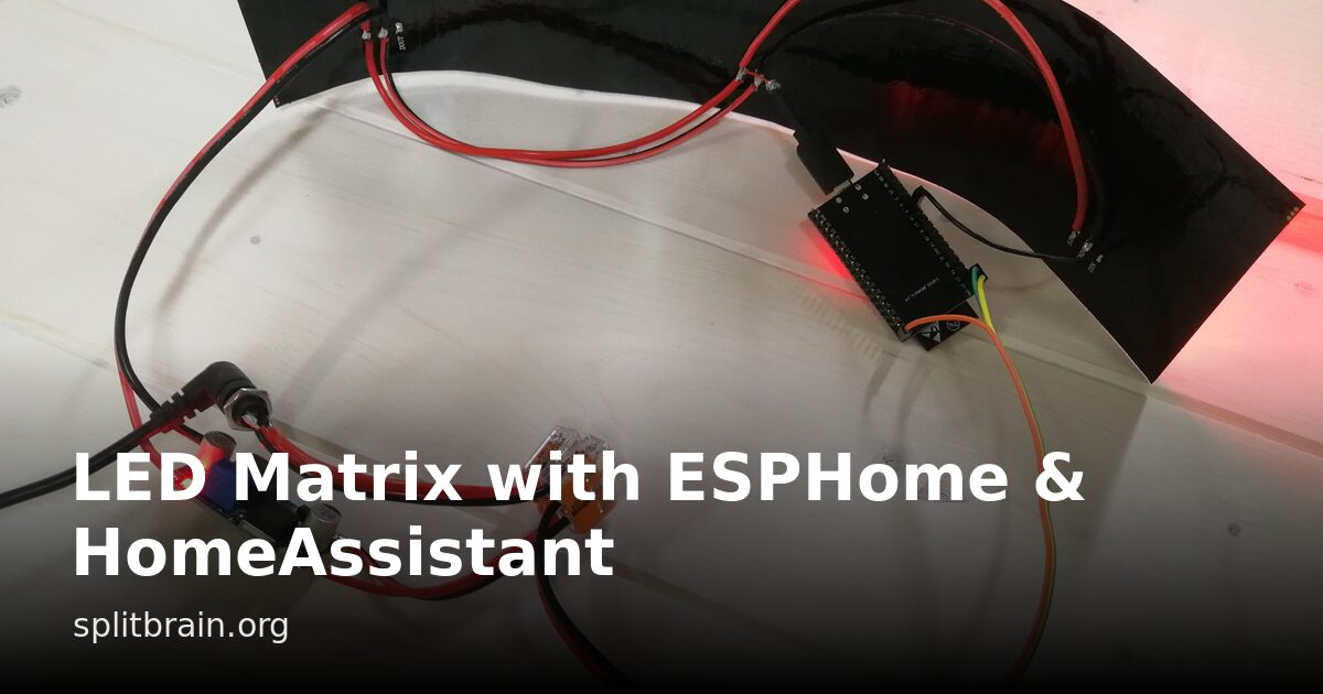 LED Matrix with ESPHome & HomeAssistant [splitbrain.org]