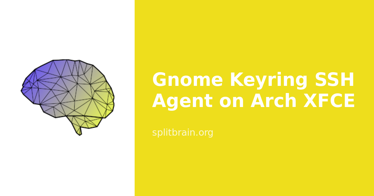 Gnome Keyring SSH Agent on Arch XFCE [splitbrain.org]