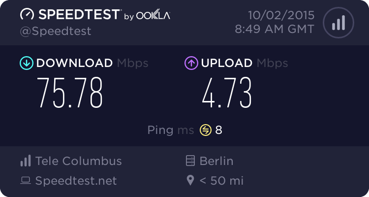 effective speed after it goes through my network equipment